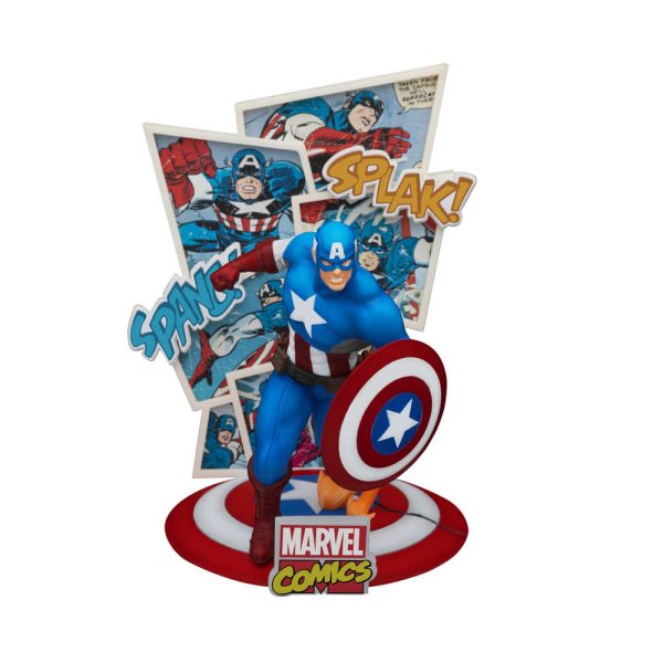 Marvel 60th Ds-086 Captain America D-Stage Ser 6in Previews Exclusive Statue Sale