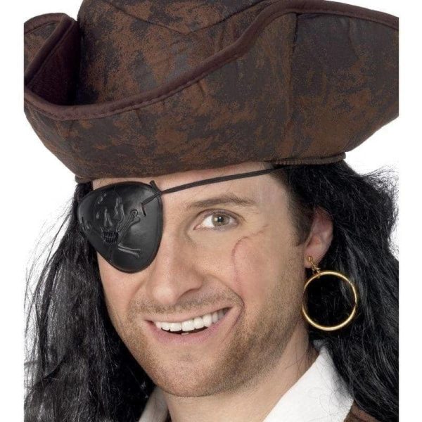 Pirate Eyepatch and Earring Adult Black Online Sale