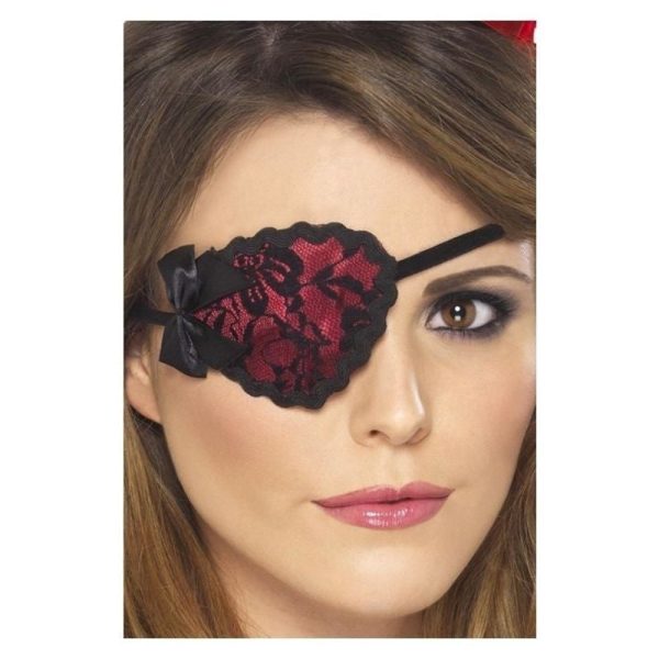 Pirate Eyepatch Adult Red Online Sale - Image 2