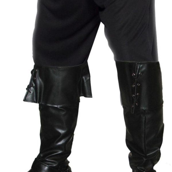 Pirate Bootcovers Adult Black Deluxe Costume Accessory For Discount - Image 2