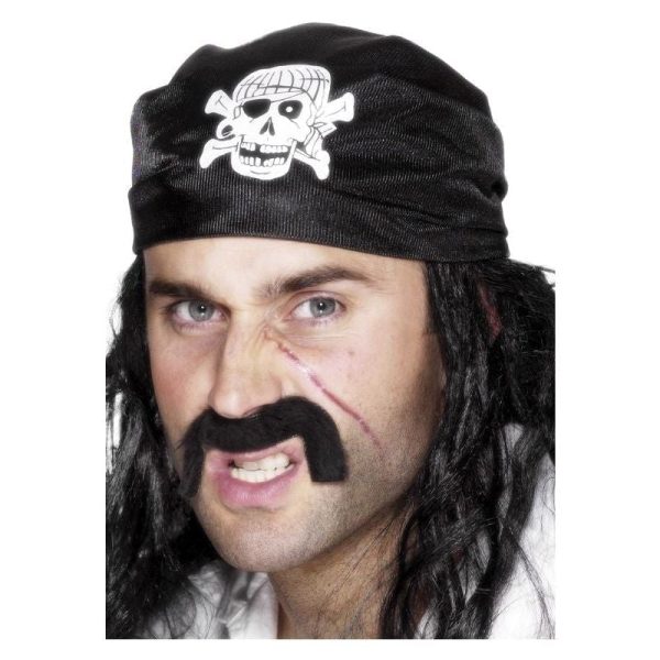 Pirate Bandana Black Skull Crossbones on Sale - Image 2