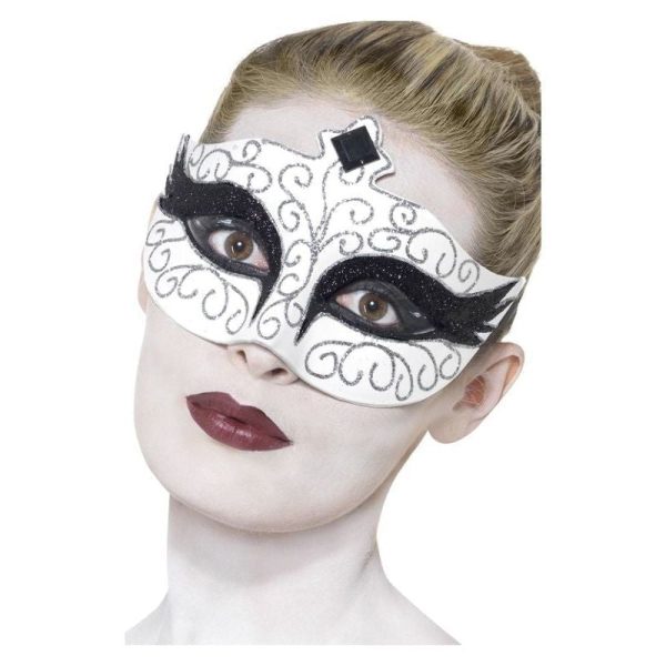 Gothic Swan Eyemask Adult White Hot on Sale - Image 2