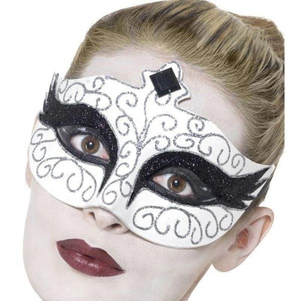 Gothic Swan Eyemask Adult White Hot on Sale