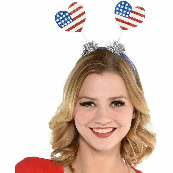 Glitter Patriotic Heart Head Bopper Online - Image 2