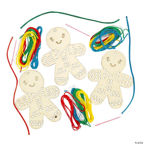 DIY Unfinished Wood Gingerbread Cross Stitch Kit Sale - Image 2