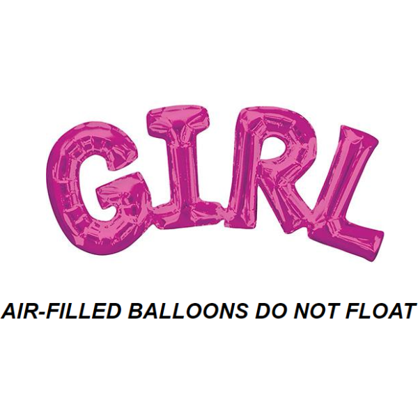 613 Pink Girl Air-Filled Jumbo 22  Mylar Balloon Supply - Image 2