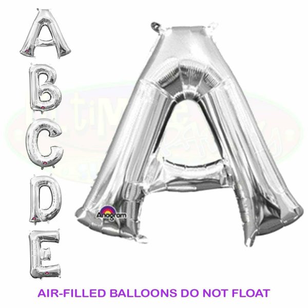 16  Silver Letter Air-Filled Mylar Balloon Online Sale