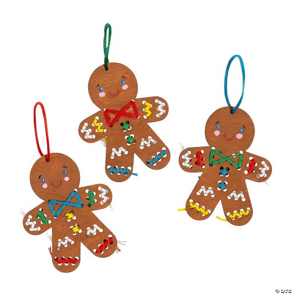 DIY Unfinished Wood Gingerbread Cross Stitch Kit Sale