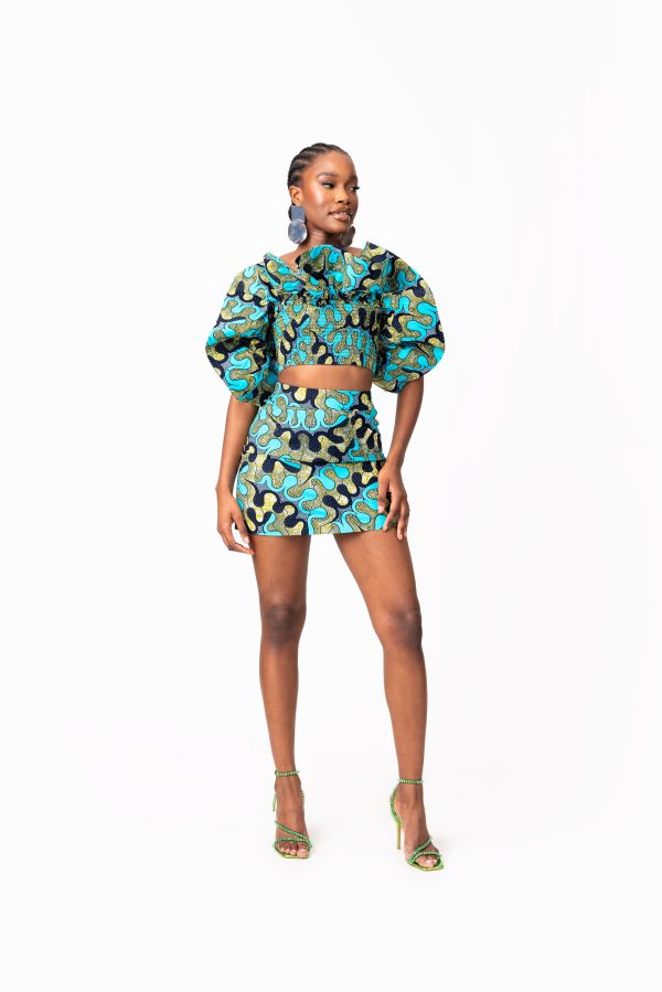 BADE African Print Mini Skirt Discount