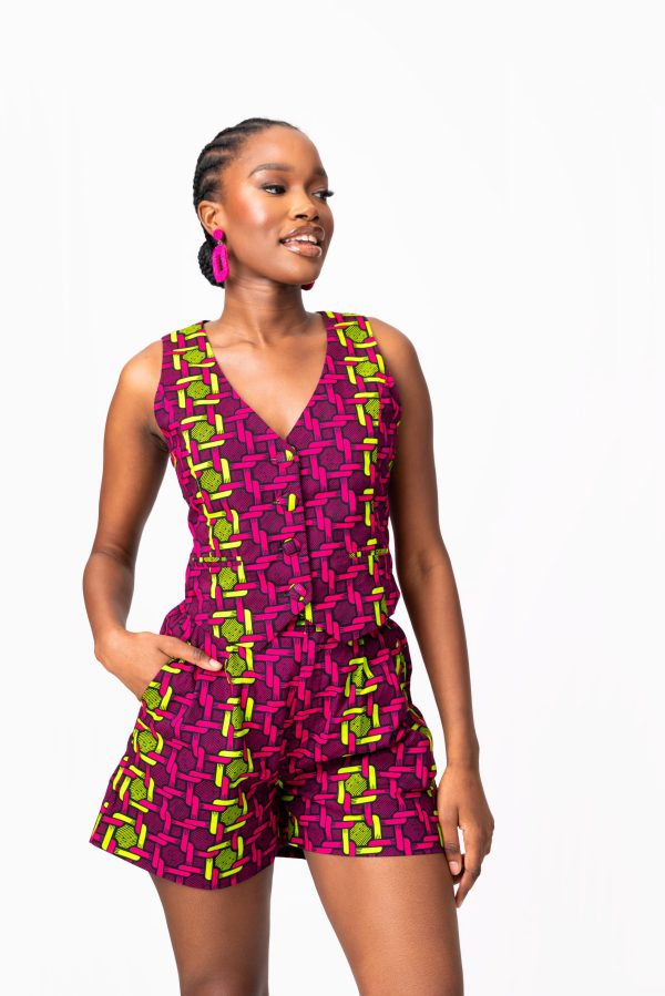 WUNMI African print WAISTCOAT For Discount