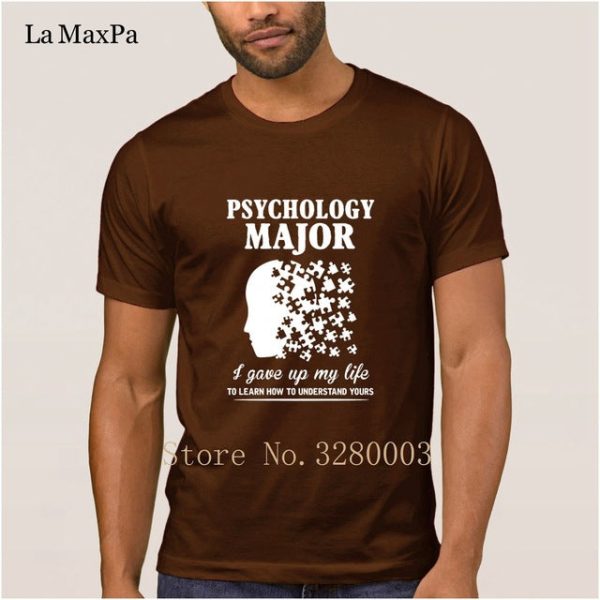 Super t shirt men psychology major learn how to understand lives t-shirt for men Spring Kawaii tshirt for men Basic Solid Online - Image 4