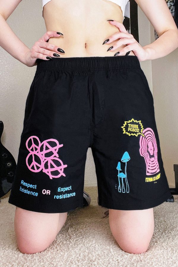 Think Peace Sweat Shorts Fashion - Image 2