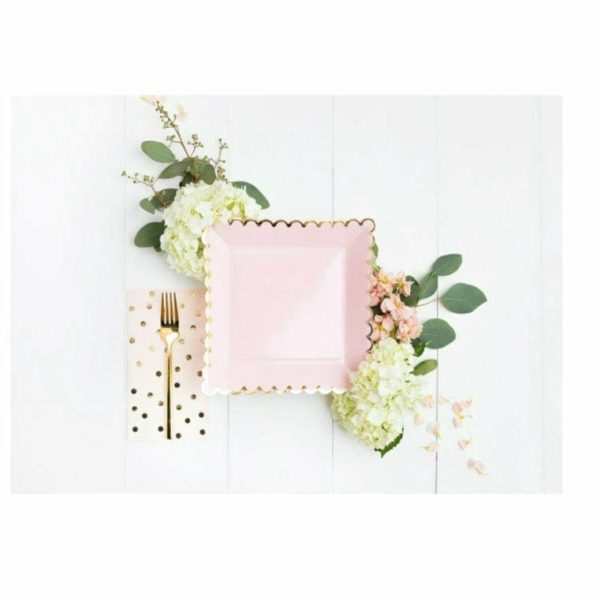 BLUSH SCALLOPED 9  PAPER PLATES Hot on Sale - Image 3