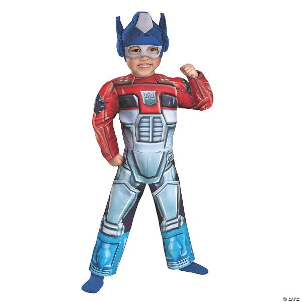 Boy s Optimus Prime Rescue Bot Toddler Muscle Costume Discount - Image 3