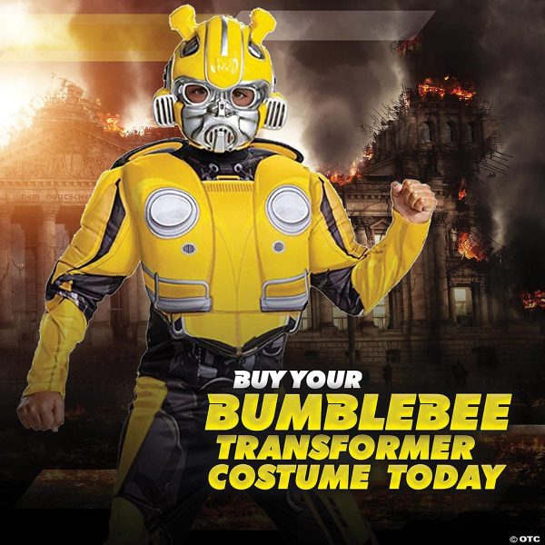 Boy s Bumblebee Classic Muscle Costume - Transformers Movie For Sale - Image 4