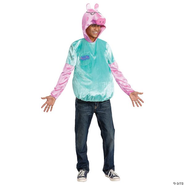 Adults Deluxe Peppa Pig Daddy Pig Costume - Large Extra Large Discount