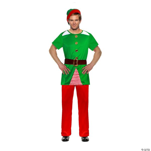 Adult’s Short Sleeve Elf Costume Online now - Image 2