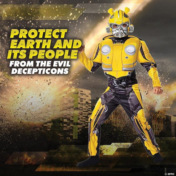 Boy s Bumblebee Classic Muscle Costume - Transformers Movie For Sale - Image 3