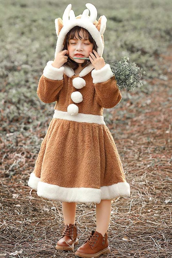 Christmas Reindeer Dress Christmas Costume for Girls Online now - Image 2