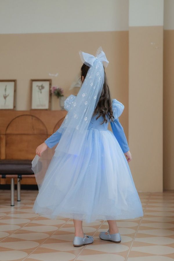 Elsa Dress Up Costume for Girls, Lightup Supply - Image 3